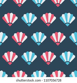 Pattern with seashell