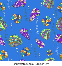 pattern with seashells