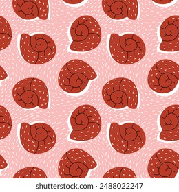 Pattern with seashells. Collection of summer patterns, design for fashion, fabric, textiles, wallpaper, packaging and all prints
