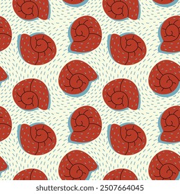 Pattern with seashells. Collection of summer patterns, design for fashion, fabric, textiles, wallpaper, packaging and all prints
