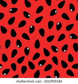 
pattern seeds seamless vector pattern, red watermelon background, print stylish