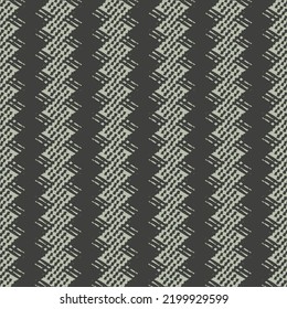 Pattern with serrated strips. Striped carpet texture. Geometric motif in black and light gray.