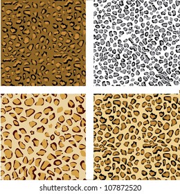 pattern set of animal print, vector illustration