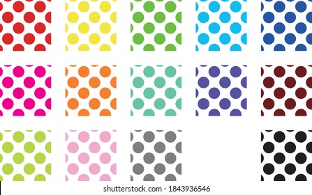 Pattern set (colorful dot set)