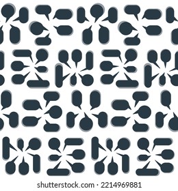 A pattern from a set of dialog pop-ups in dark colors. Abstract texture. Cloud for text, thought, prices, numbers, stocks. Background for printing on textiles and paper.