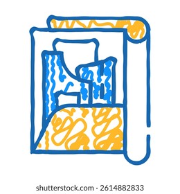 pattern set folder doodle icon sketch vector. pattern set folder sign. isolated symbol illustration