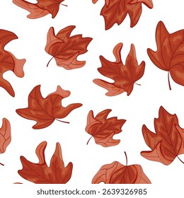 pattern from a set of maple tree leaf icons in the colors of the Canadian flag without a background, for Canada Day or autumn design
