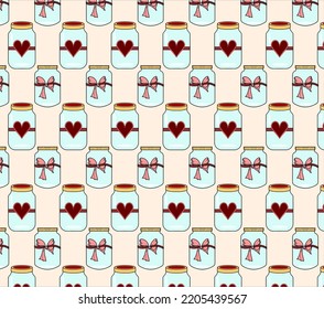 Pattern Set of mason Jars Illustrations Vector 