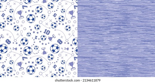 Conjunto de patrones Repetir el zócalo azul Imprimir Heather Tejido gris Fondos de textura