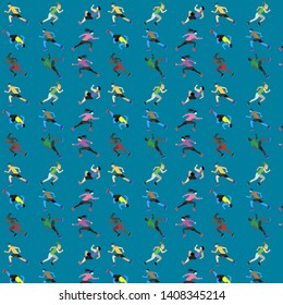 pattern set of the runner. male female group  who's love to run. vector illustration eps10