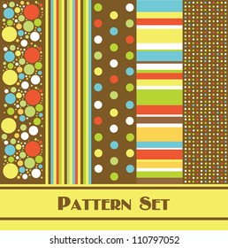pattern set. vector illustration