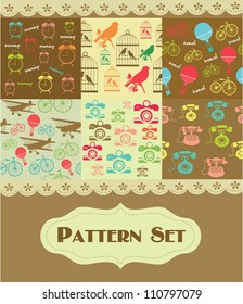 pattern set. vector illustration