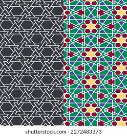 pattern set vector seamless modern abstract background