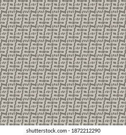 Pattern in shades of gray, made of tiny patches and short lines broken at right angles. Wallpaper texture.