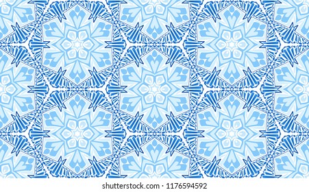 The pattern of the shades of ice. Snowflakes.