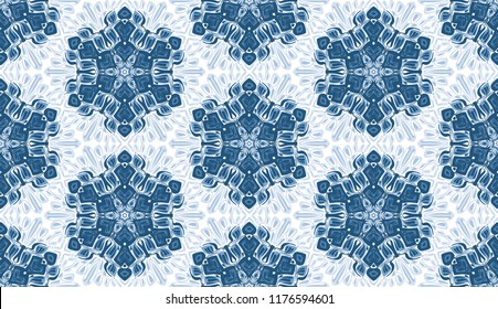 The pattern of the shades of ice. Snowflakes.