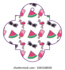 pattern shape badge with cute patches fantansy decoration
