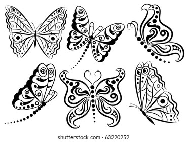 Pattern in a shape of a butterly.