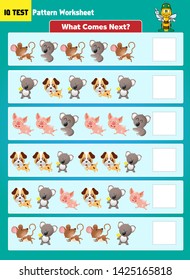 Pattern shape completion - IQ Test Vector