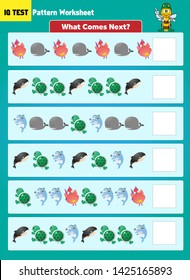Pattern shape completion IQ Test Practical questions intelligence questions Practical Questions. Worksheet. Mathematical puzzle game. Learning mathematics, tasks for addition for preschool children.