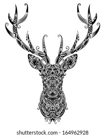 Pattern in a shape of a deer.