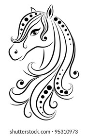 Pattern in a shape of a horse.