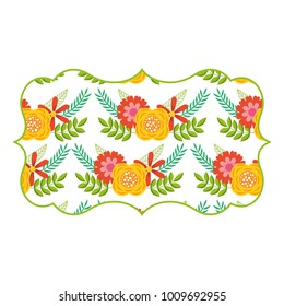 pattern shape label spring floral natural design