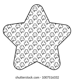 pattern shape label st patrick day clover decoration