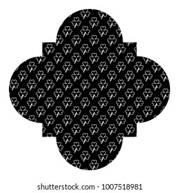 pattern shape label st patrick day clover decoration