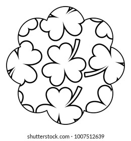 pattern shape label star st patrick day clover