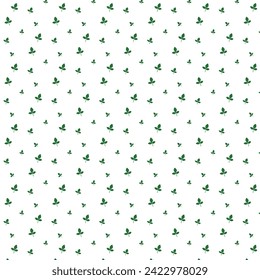 A pattern in the shape of nature green leaves can be used for clothing or other fabric needs. Can be a clear and elegant leaf background.