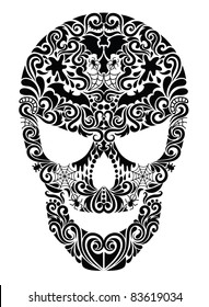 Pattern in a shape of a skull.