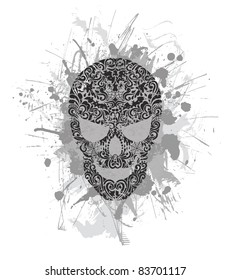 Pattern in a shape of a skull.