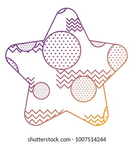 pattern shape star with geometric memphis style