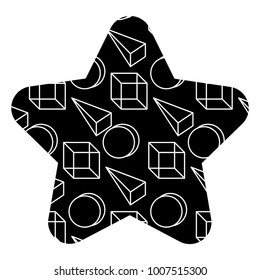 pattern shape star with geometric memphis style