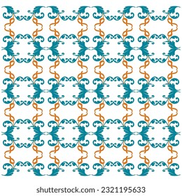 pattern shaped background with classic floral ornament
