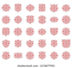 Pattern in shaped shield icon