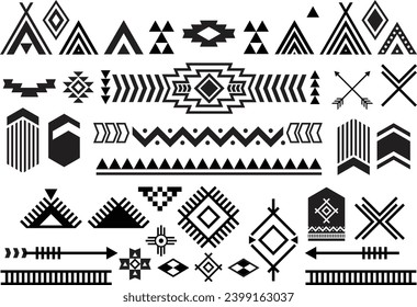 pattern with shapes, indigenous people	
