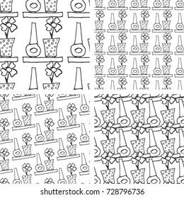pattern shelf doodle vector

