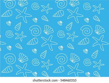 Marine Seamless Background Hand Drawn Sea Stock Vector (royalty Free 