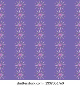 Pattern of shimmering stars on a purple background.