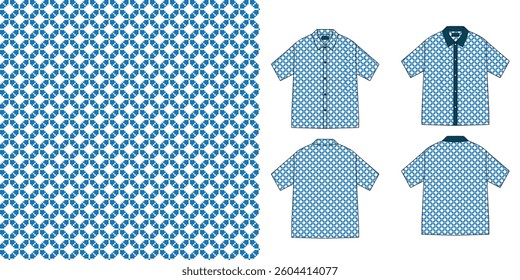 Pattern shirt, Vector about pixel pattern for making fabric or background.