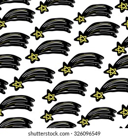 Pattern with shooting stars.