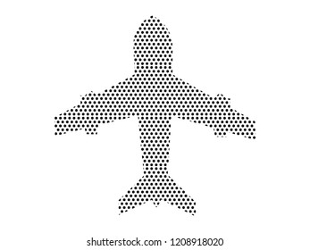 Pattern Silhouette of an Airplane Icon