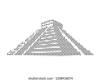 Pattern Silhouette of an Aztec Pyramid Icon