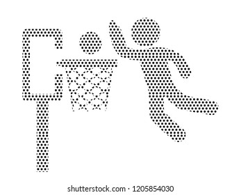 Pattern Silhouette of a Basketball Player Icon