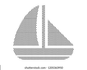 Pattern Silhouette of a Boat Icon