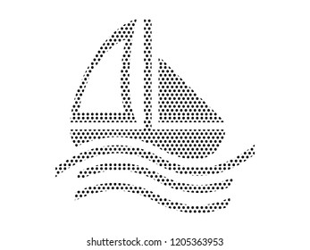 Pattern Silhouette of a Boat Icon