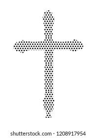 Pattern Silhouette of a Christian Cross Icon