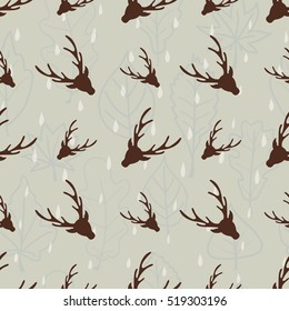 Pattern with silhouette of a deer's head